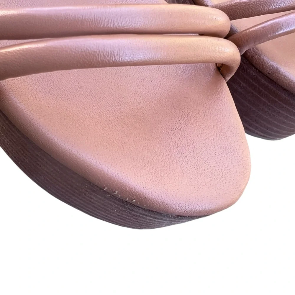 Kate Spade Saturday Wood Platform Wedge Sandal Tan Size 6 - Picture 6 of 15